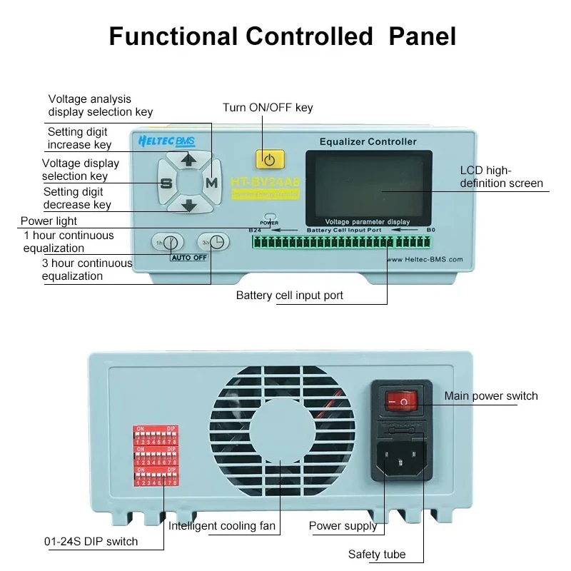 Heltec 2-24S 8A Aktive Equalizer Balancer mit Spannung Mess Lifepo4 Lithium Lipo für Batterie Equalizer Reparatur Instrument