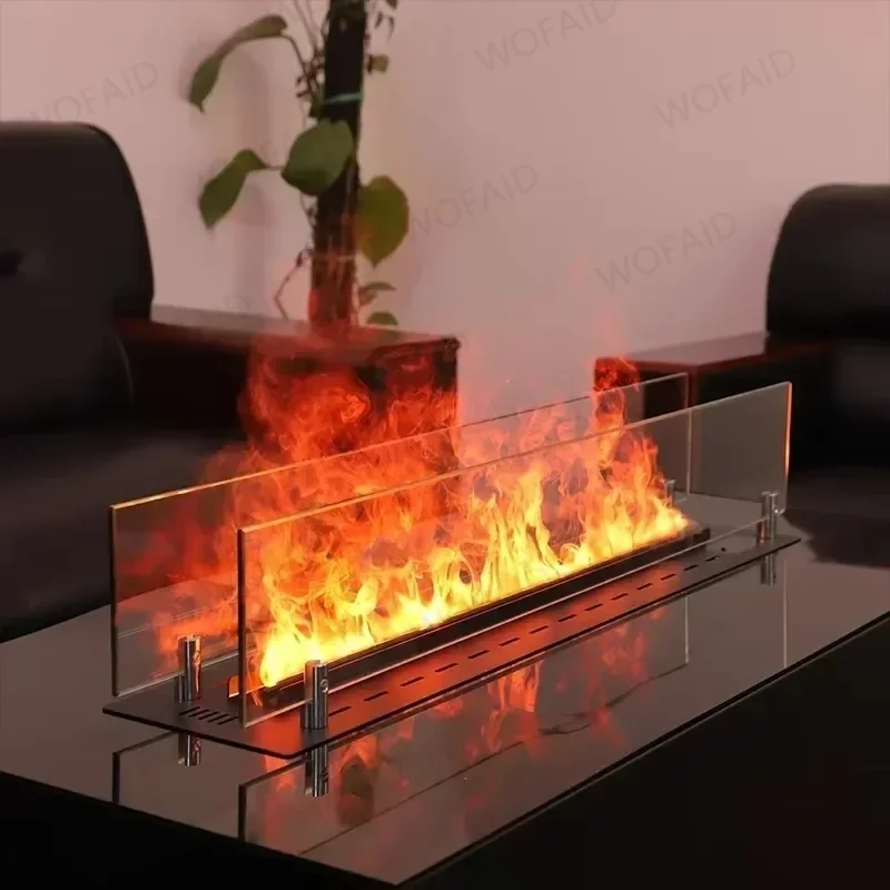 3D Embedded Atomization Fireplace Core Simulation Flame Humidifier High-End Home Decoration Furniture False Fire Interior Design