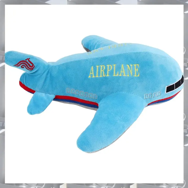 A84F-New 40Cm Large Size Simulation Airplane Plush Toys Kids Sleeping Back Cushion Soft Aircraft Stuffed Pillow Dolls