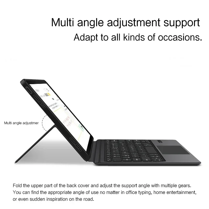 Casing Keyboard nirkabel bahasa Perancis Ibrani Bahasa Spanyol Korea Portugis untuk Lenovo Xiaoxin Pad Pro 12.7 inci 2023 TB-371FC penutup Tablet