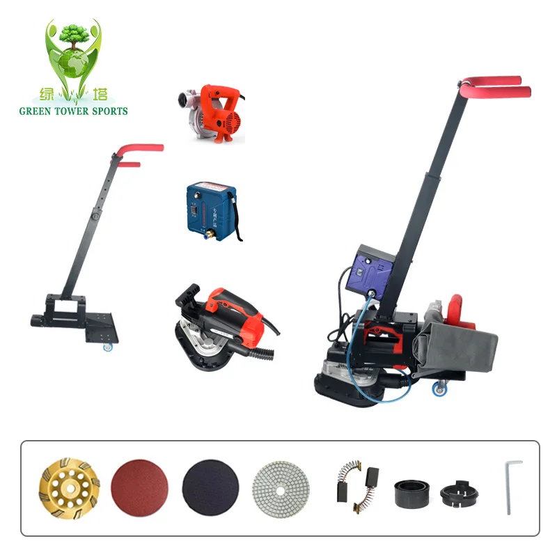 HotGreen Tower Multi-Function 3 Heads  Grinder Machine Milling With Metal Stand Hand-held  Angle Grinder