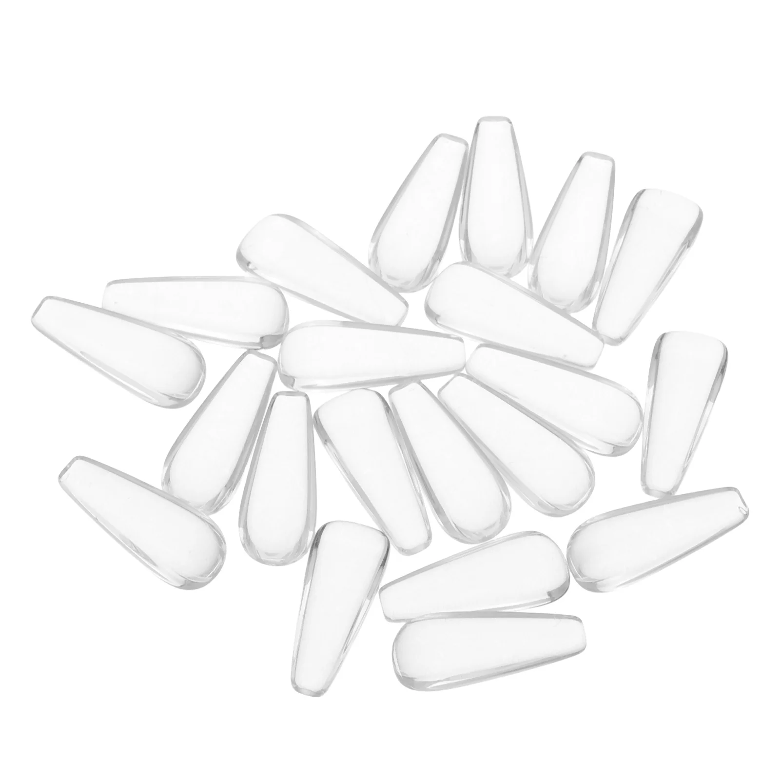 

20Pcs Glass Crystal Nail Polish Display Stand Durable Long Trapezoidal Organizer for Various Shades Professional Manicure Tool