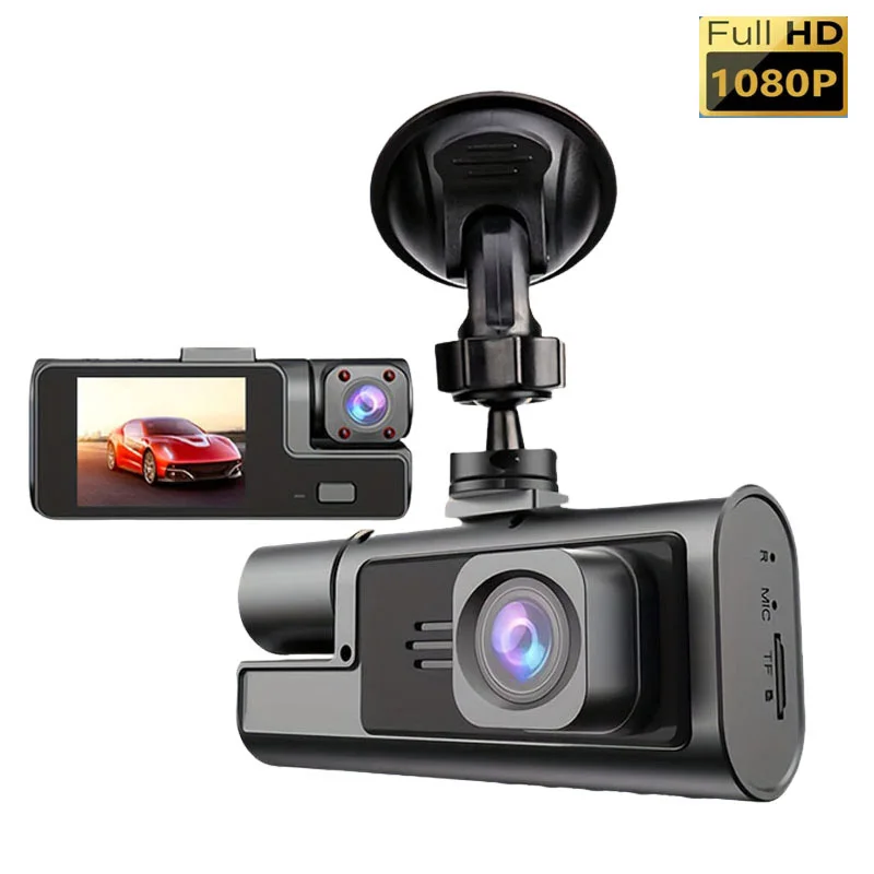 

3 Channel Dash Cam, 2.5K Dash Camera Front and Dual 1080P Inside/Rear