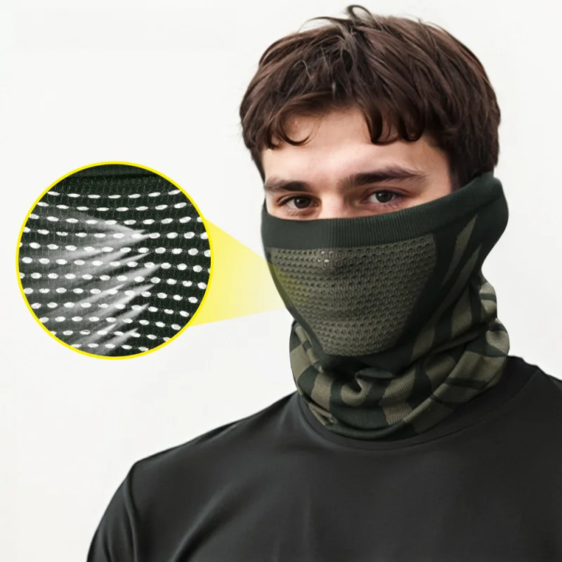 

Утолщенные сшитые теплые гетры для шеи — ветрозащитный дышащий шарф для защиты от холода на велосипеде, бега и улицы