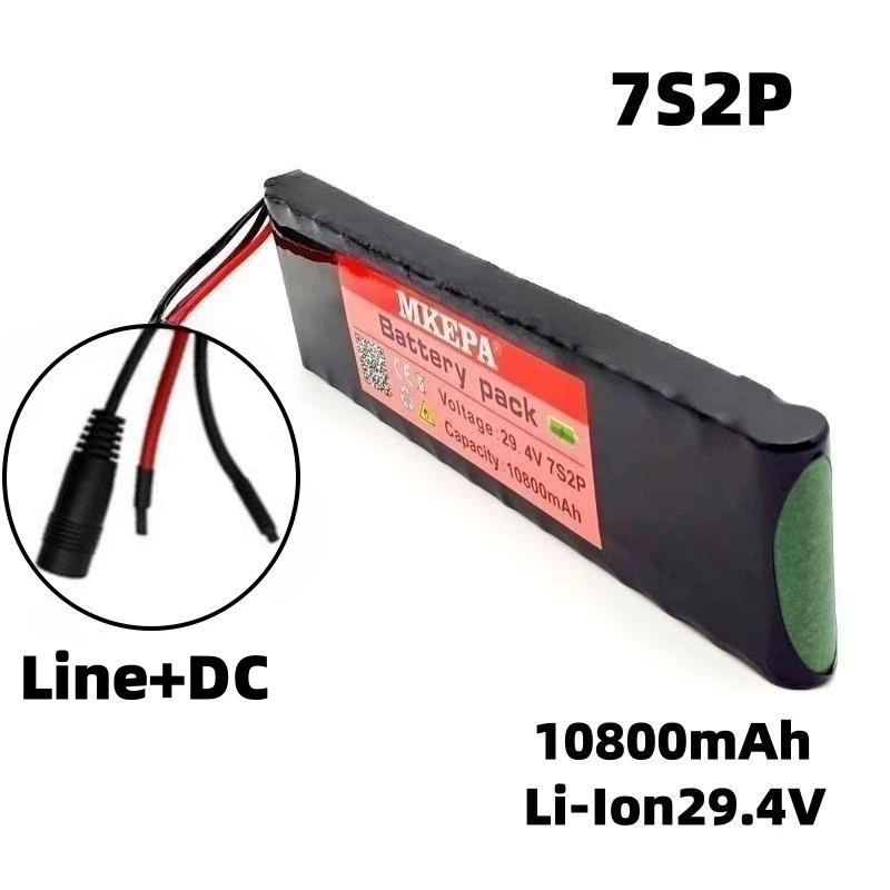 Imagem -06 - Bateria de Iões de Lítio para Bicicletas Elétricas 7s2p 29.4v 10800mah 29.4v 10.8ah 18650