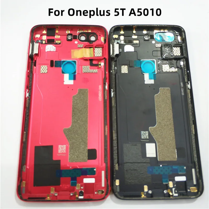 

For Oneplus 5T A5010 Metal Battery Cover Rear Housing Back Case With Camera Lens+SIM Card Tray+Side buttons