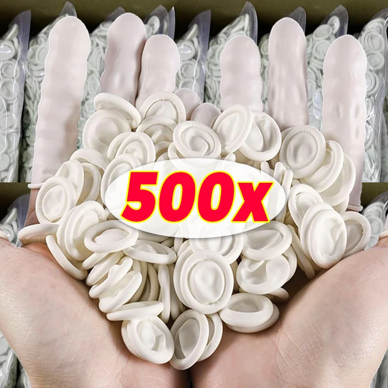 

Disposable Latex Finger Cots Fingertips Protector Gloves Non-slip Anti-static Thumb Caps Multipurpose Dustproof Clean Gloves