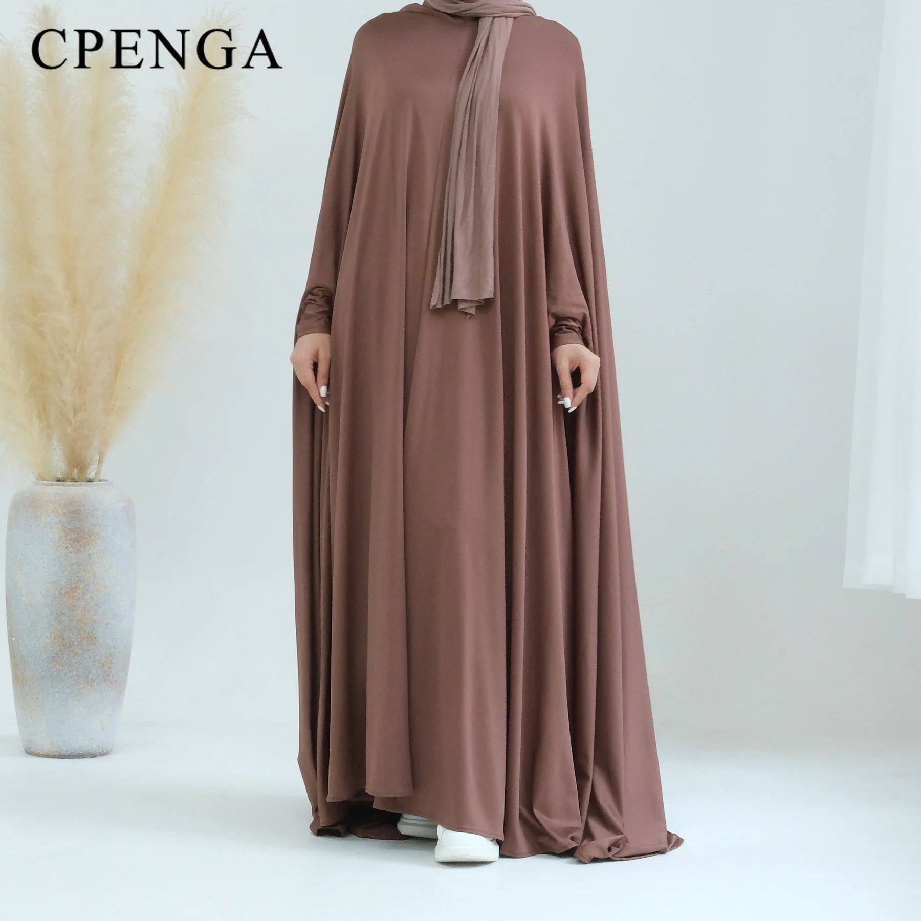 

2023 New Dubai Abaya Eid Ramadan Prayer Jilbab for Musllim Women Türkiye Arab Hooded Dress Islam Modest Dresses Long Robe