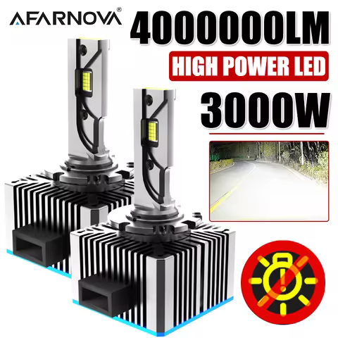 3000W D3S D1S LED Car Headlight HID Canbus D2S D4S D5S D8S Xenon 1:1 Bulb Plug&amp;Play Turbo LED Light 9054 CSP Auto Lamp 6000K 2Pc