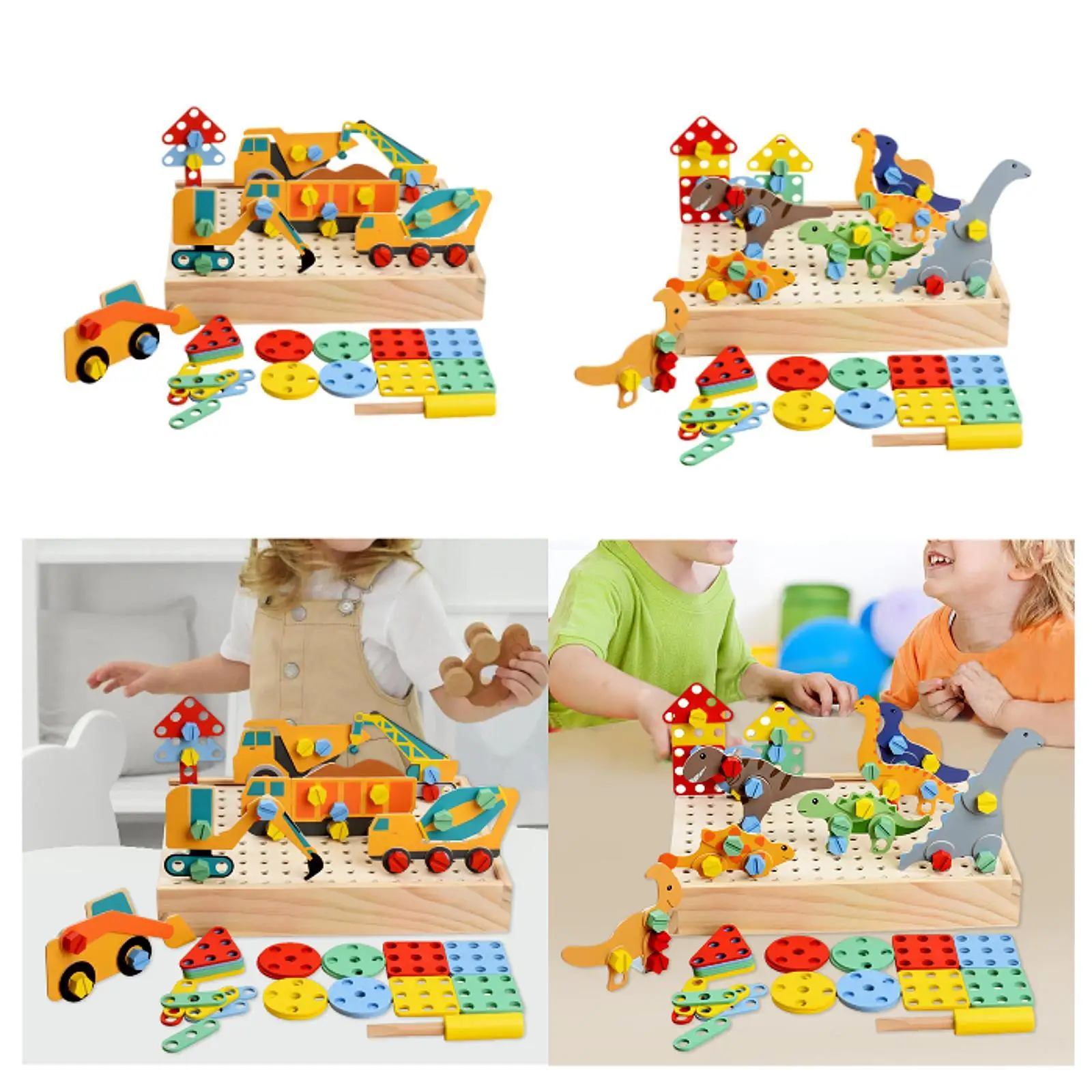 สกรูของเล่นเด็กเล่นชุดเครื่องมือพัฒนาการก่อสร้างของเล่นการเรียนรู้ปริศนาของเล่นไขควง DIY อาคารของเล่นสําหรับเด็ก