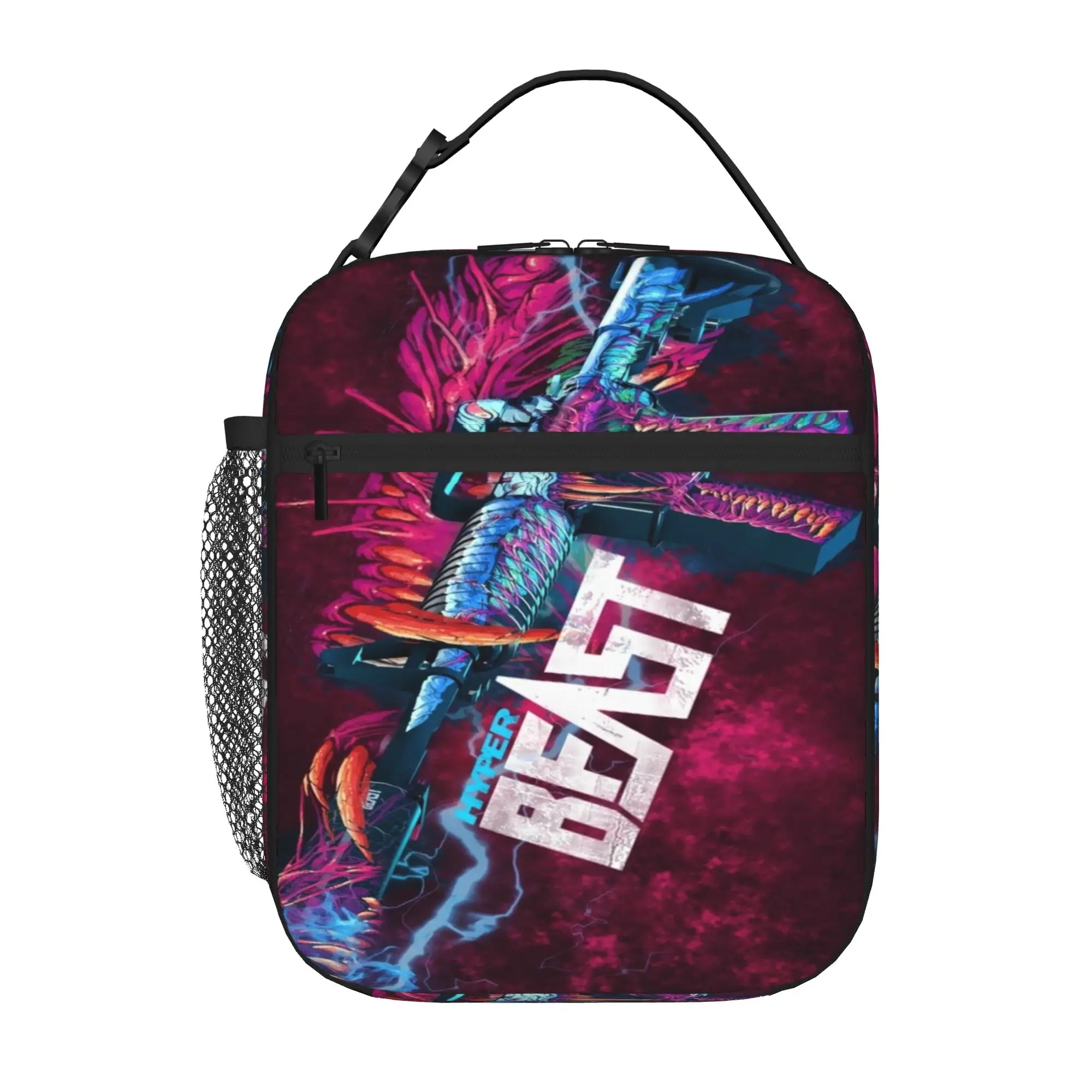 Back to school season  Picnic Bag Beast Neon CS GO Rifle Art Large Capacity Super Quality Classic Food Organizer Lunch Bag