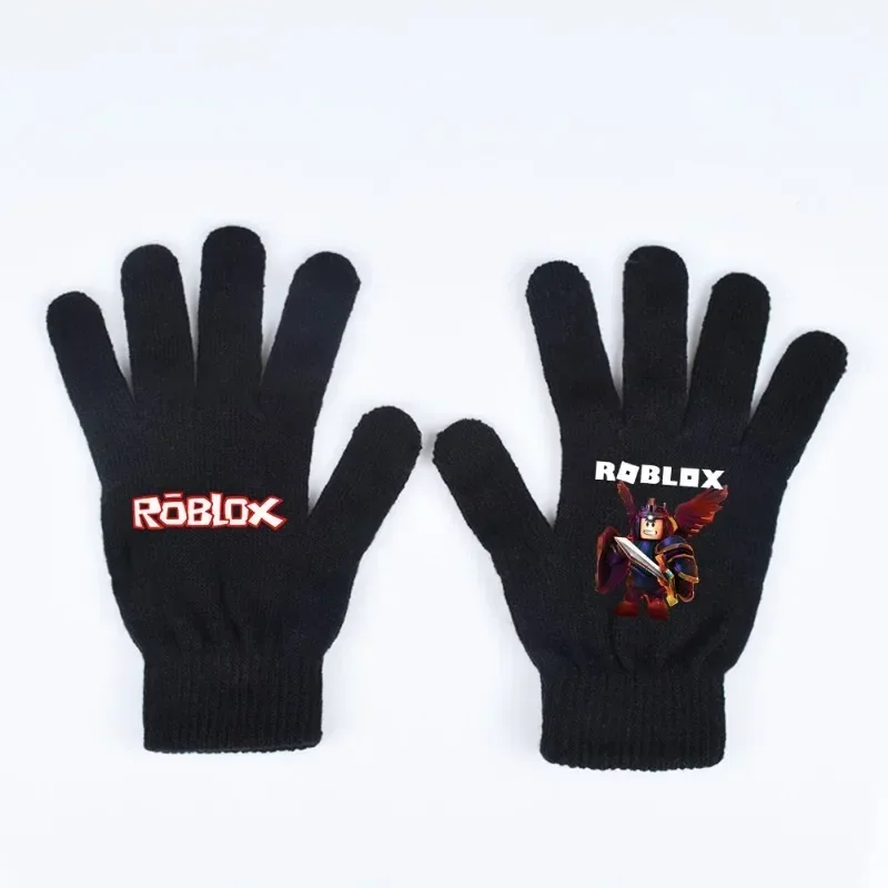 Roblox Anime Game Gloves New Fashion Printed Knitted Warm Gloves for Men and Women Winter Christmas Cartoon Birthday Gifts