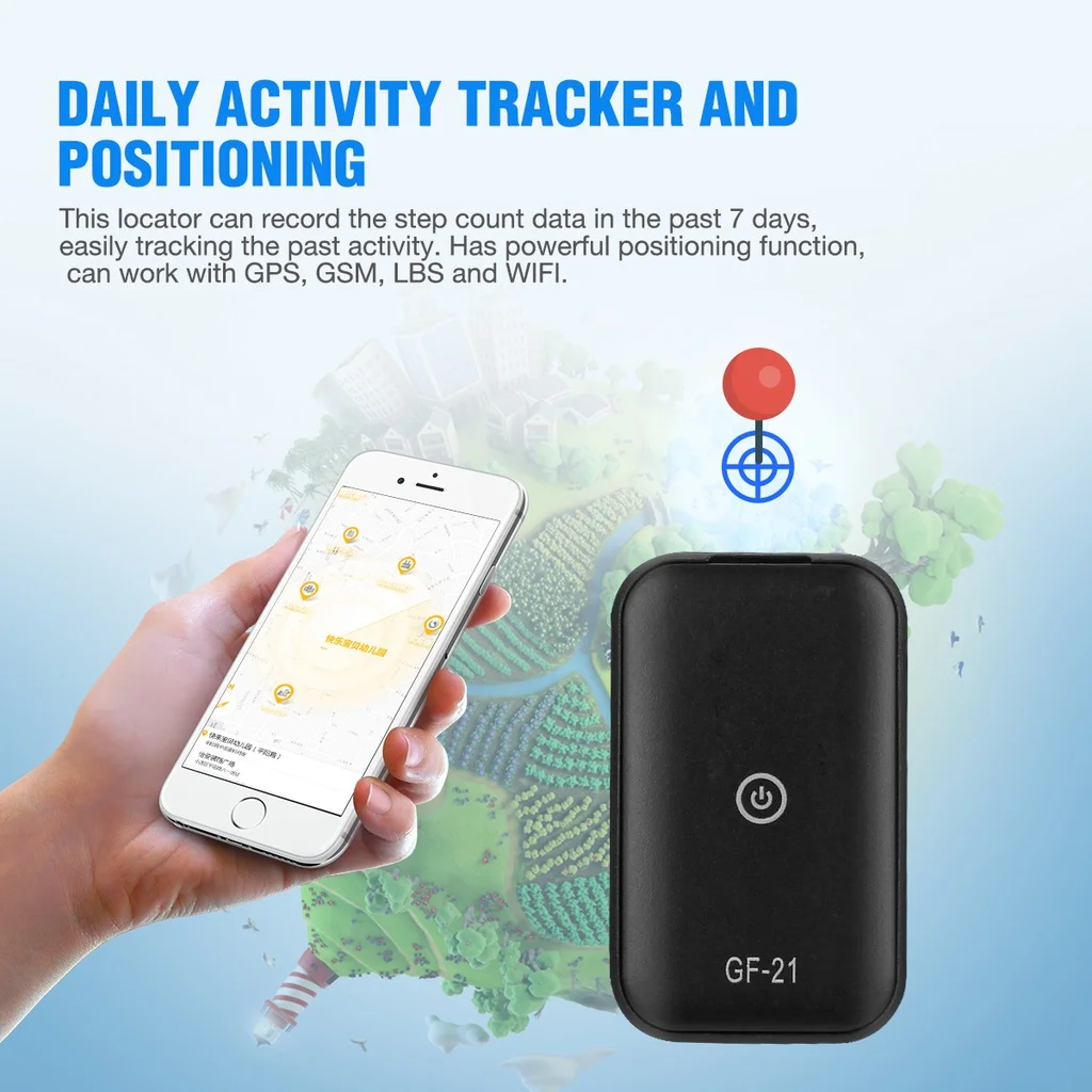 GF21 Mini GPS Real Time Car Tracker Anti-Lost Device Voice Control Recording Locator HD Microphone WIFI+LBS+GPS Pos Locator
