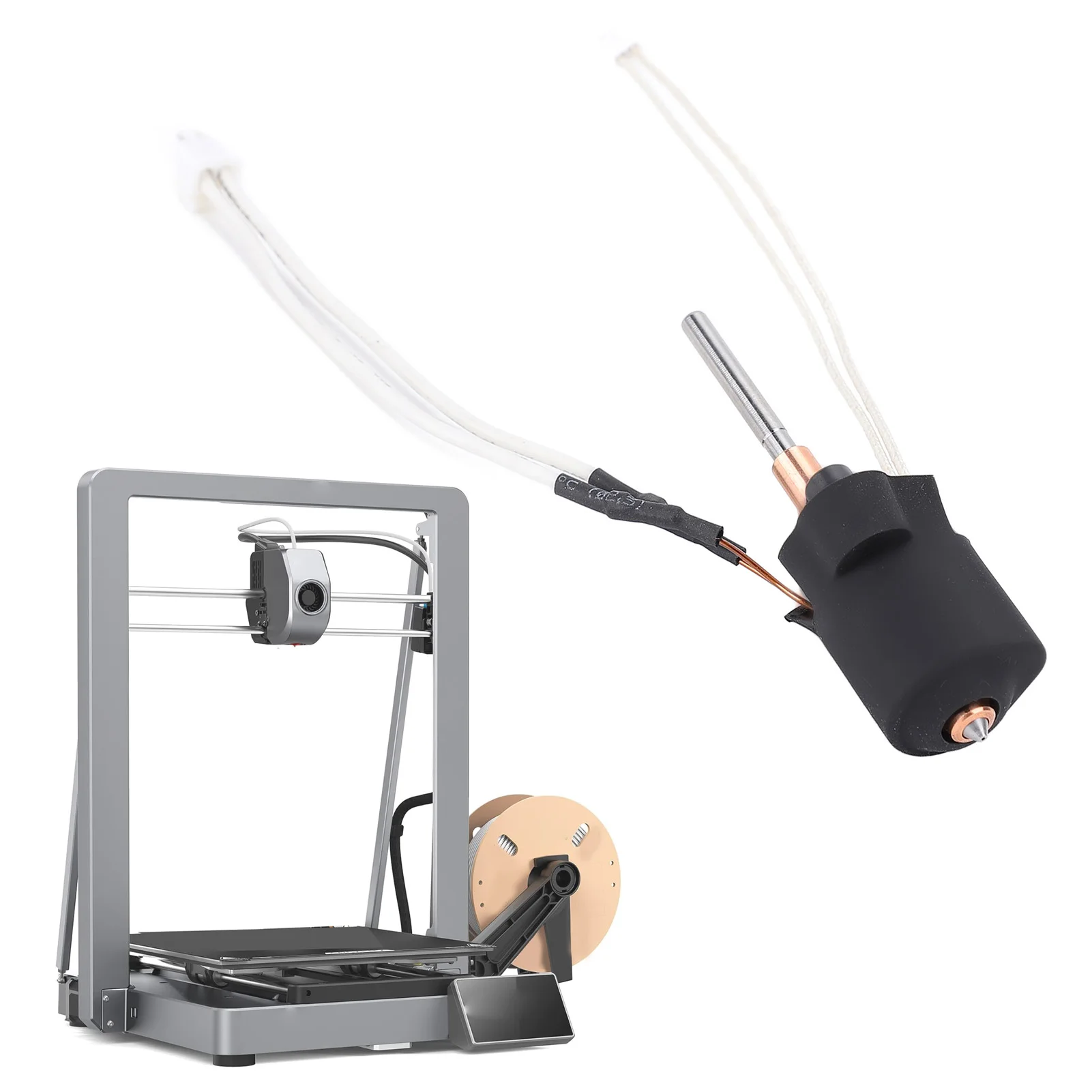 

Керамический комплект Hotend для 3D-принтера, высокий расход, быстрая печать, биметаллическое сопло 0,4 мм, встроенный горячий конец для Ender 3 V3 Plus