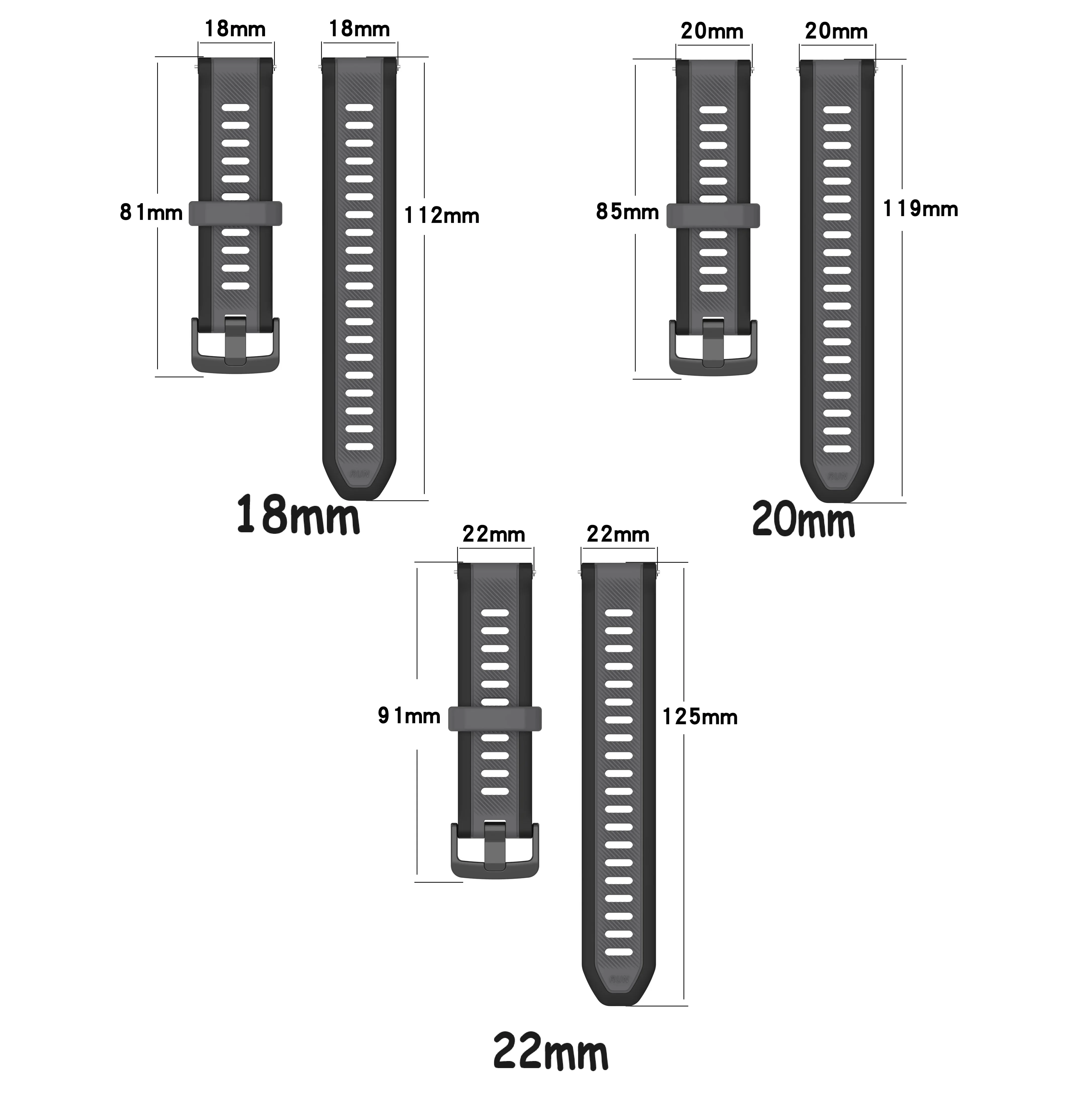 Silicone Strap For Garmin Forerunner 265 255 255S 265S 245 245M 645 645M 55 158 165 Smart Watch Patchwork Wrist Band