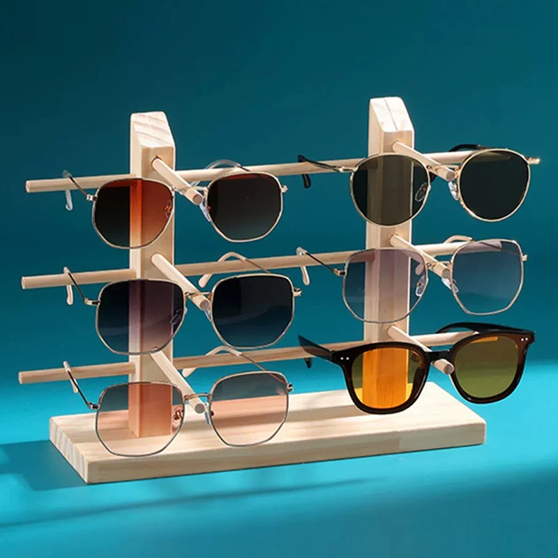 

Handmade Wooden Glasses And Jewelry Display Organizer Rack For Retail And Personal Use