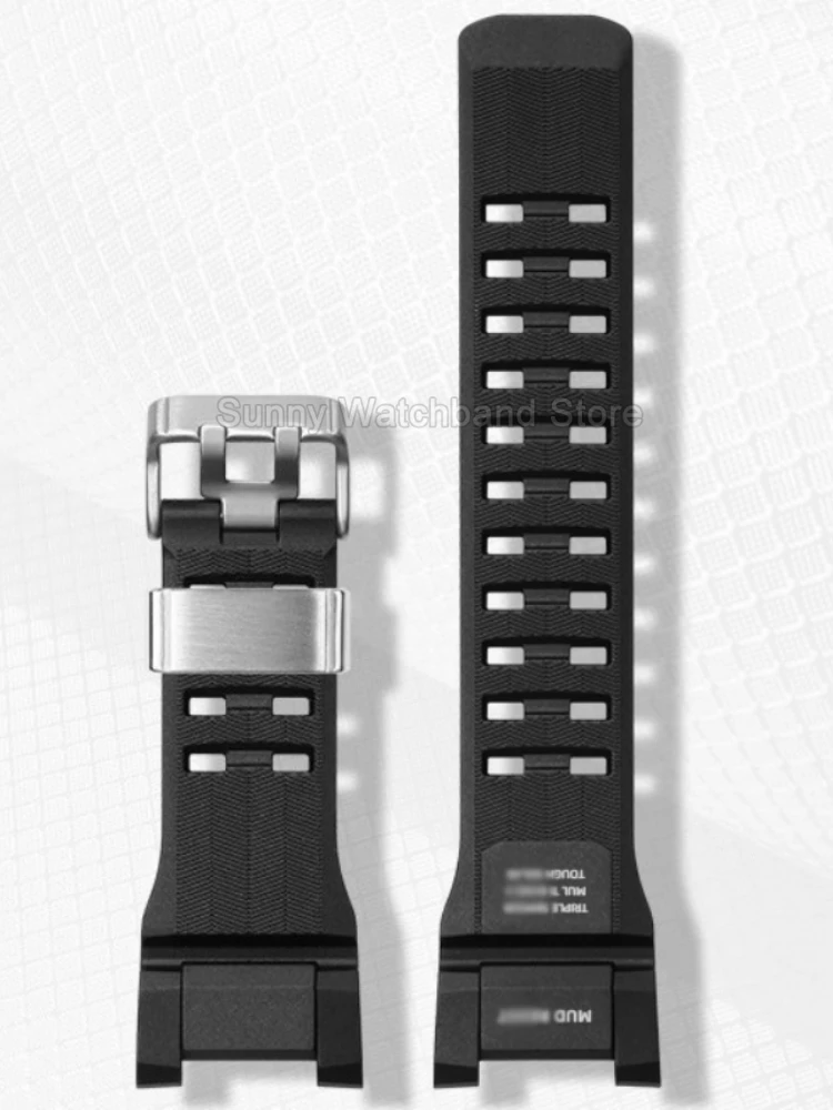 Special Concave Interface Resin Watch Bracelet for Casio Mudmaster 3rd Generation GWG-B1000 Watch Strap Black Army-Green Red - view 6