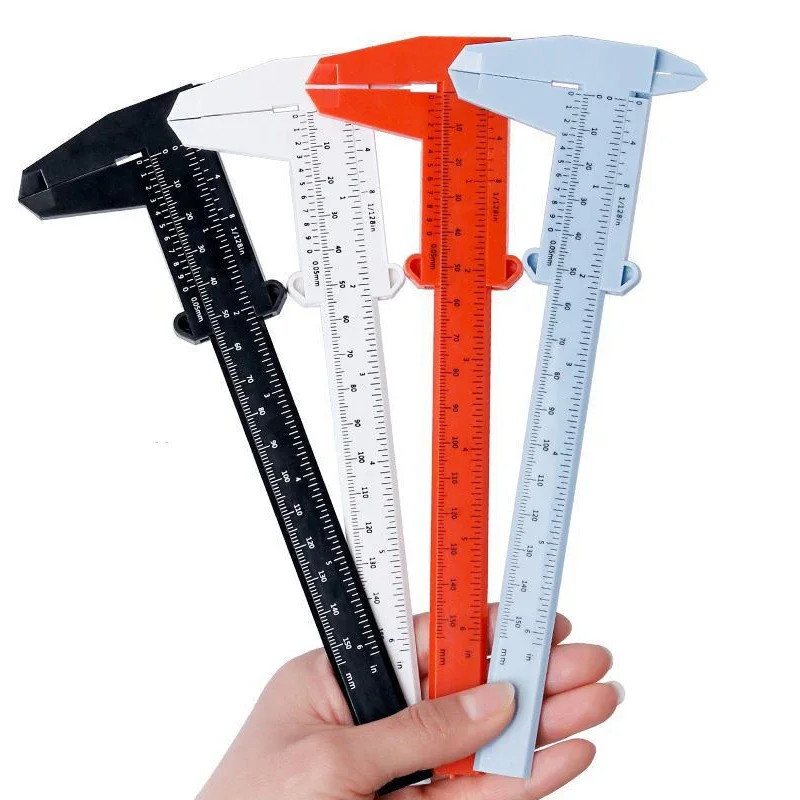 0-150mm Double Scale Plastic Vernier Calipers for Fun Measurement and Student Measurement Tools