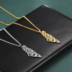 Goldene Edelstahlkettenketten für Frauen und Männer, Paste mit Anhängern, Schmuck, Strom, Halskette mit Karte von Israel, Hawaii, Afrikaner, Jamaikaner 6 Hauptverkaufs -Reggae -Armband - №1