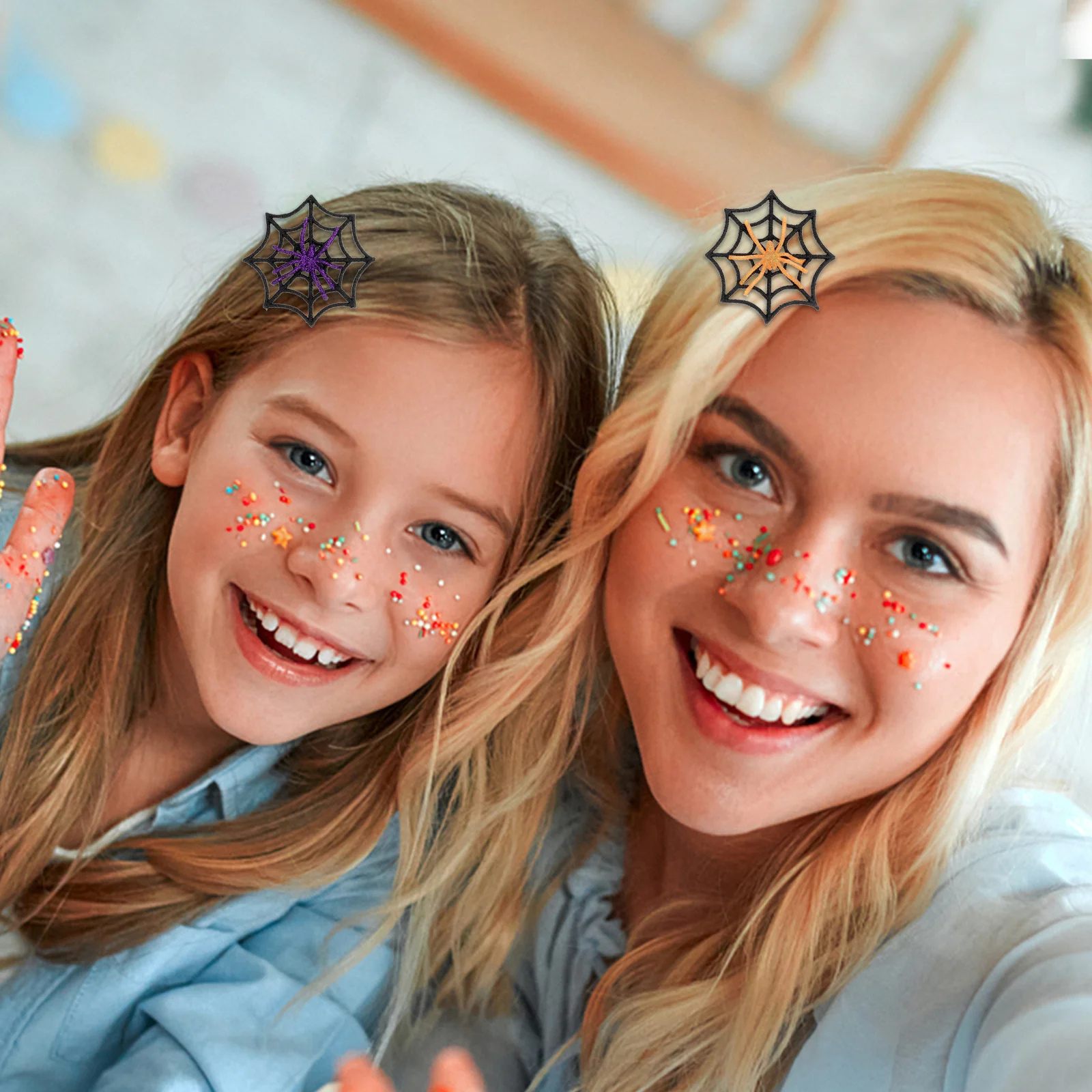 

8Pcs Spider Web Hair Clip Halloween Hairpin Barrette Halloween Costume Party Kids Girls Spider Hair Accessories Cosplay