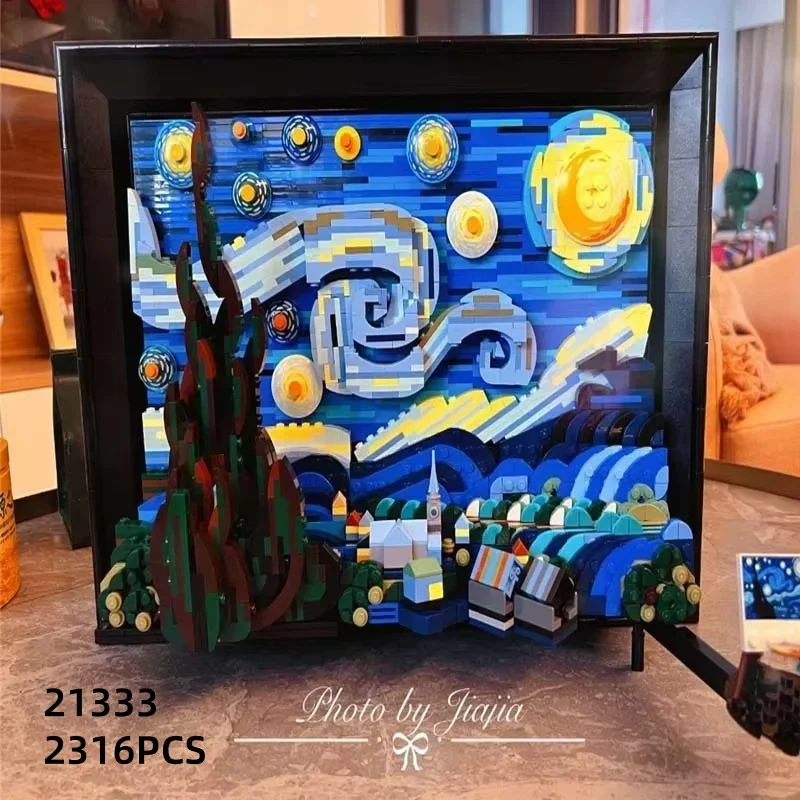 ديكور نجوم ليلة نموذج الديكور الهدايا 2316 قطعة ألعاب تعليمية للأطفال من الطوب #5