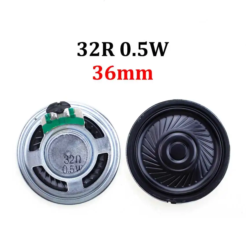 JCD 1pcs 8 32 Ohms 8R 32R 0.5W Loudspeaker Diameter 20/23/26/28/ 30/32/36/40/45/50mm Ultra-thin Speaker For Audio Diy Electronic