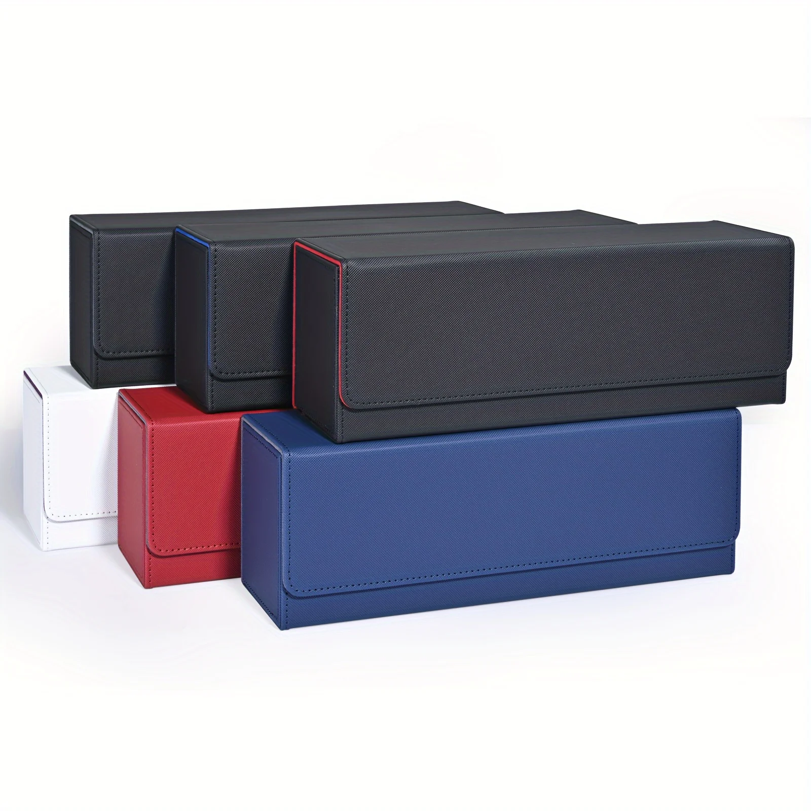 Trading card storage box,hold 600+ single sleeved cards,PU leather TCG card box, suitable for magic game cards, sports cards.