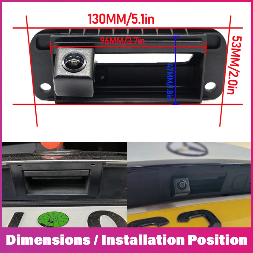 HD Car Trunk Handle Back Up Parking Reverse Camera Rear View Camera For Mercedes Benz C Class W204 S204 C204 2008~2014 2015