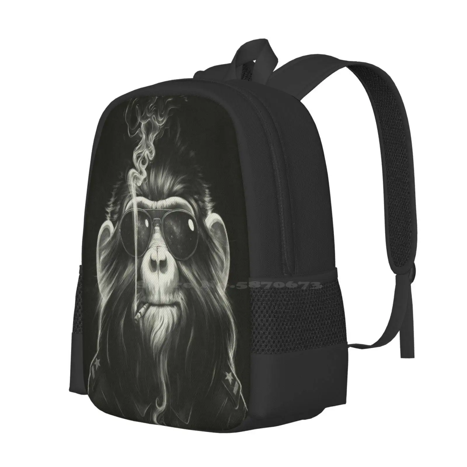 Smoke 'Em If You Got 'Em Backpacks For School Teenagers Girls Travel Bags Smoke Monkey Ape Chimpanzee Animal Nature Revolution