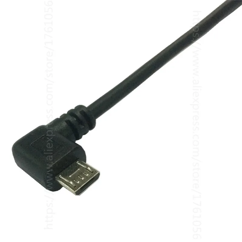 New Micro USB 5 Pin Male Down Angle 90 Degree to Micro USB Female 5P Plug Cable Extended Cord Adapter