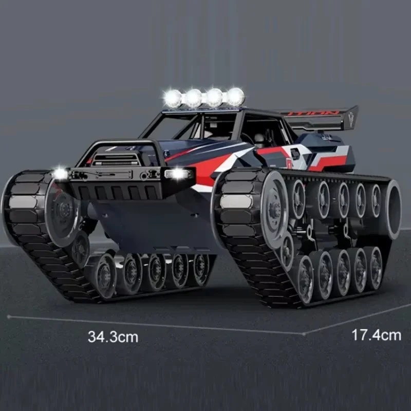 Remote Control Tank 3-Channels G2063 High-Speed Drift Spray Alloy Rc 1: 12Tank Model Children's Outdoor Battle Electric Gift