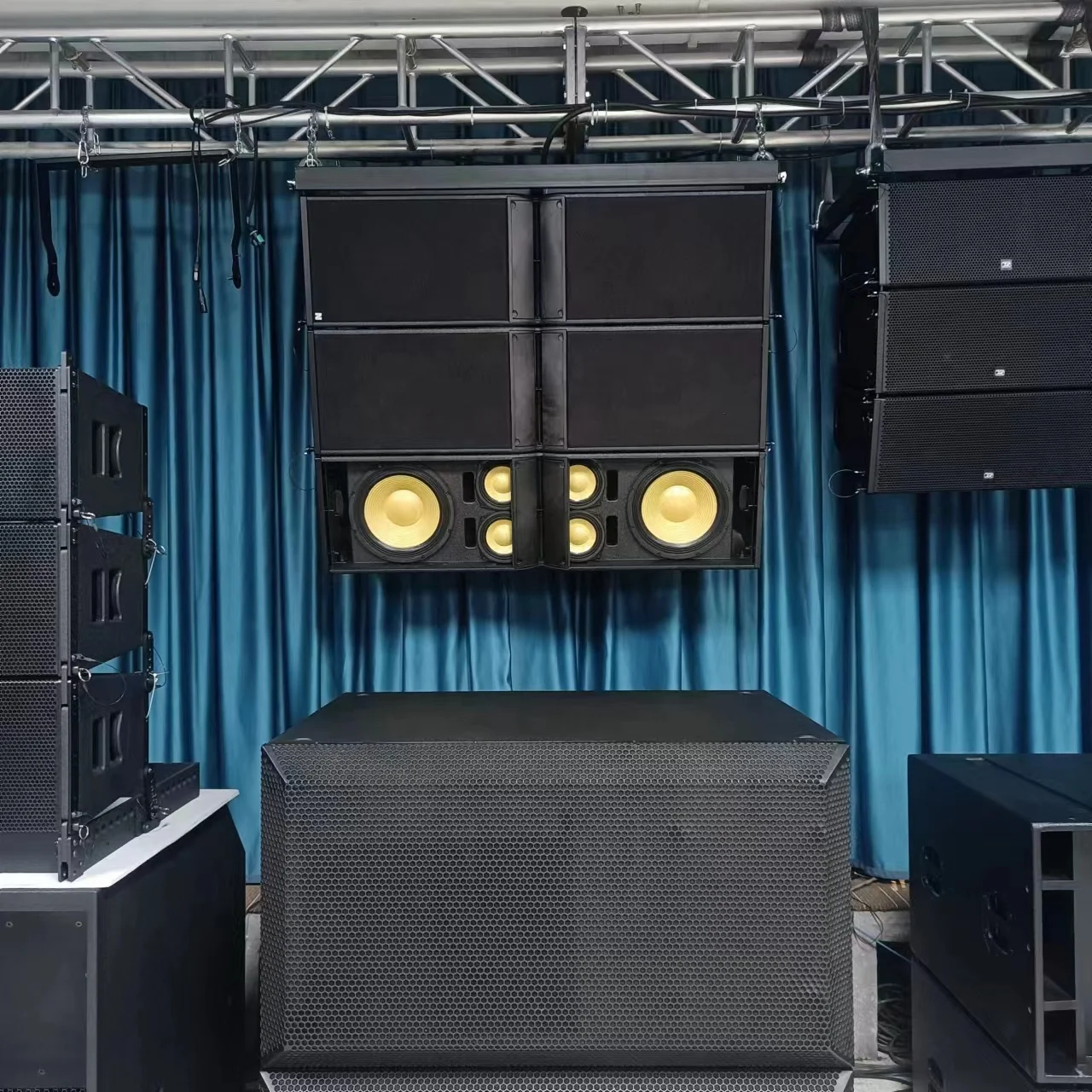 macrosang KV212 line array speakers system kevlar Dual 12inch three way line array Audio Sound System