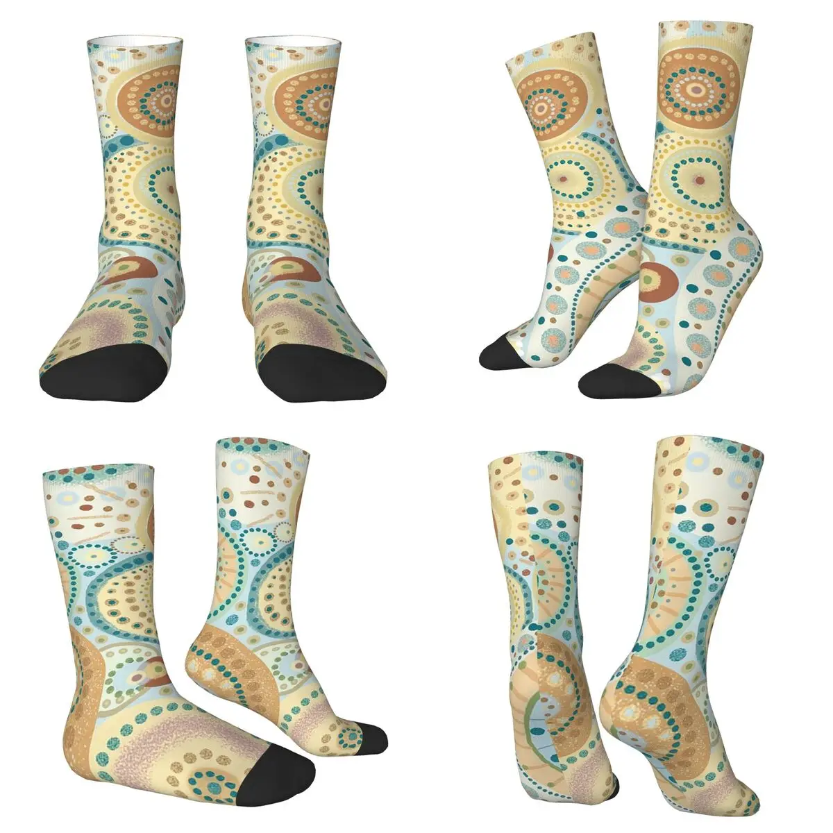 نغمات طبيعية ديسيجوال ماندالا الجوارب Harajuku جوارب امتصاص العرق اكسسوارات الجوارب الطويلة لهدايا عيد الميلاد الرجل المرأة #1