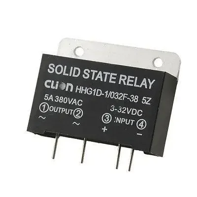 

PCB 4 Pin SSR Solid State Relay in 3-32VDC Out 380V AC 5A HHG1D-1/032F-38 5Z