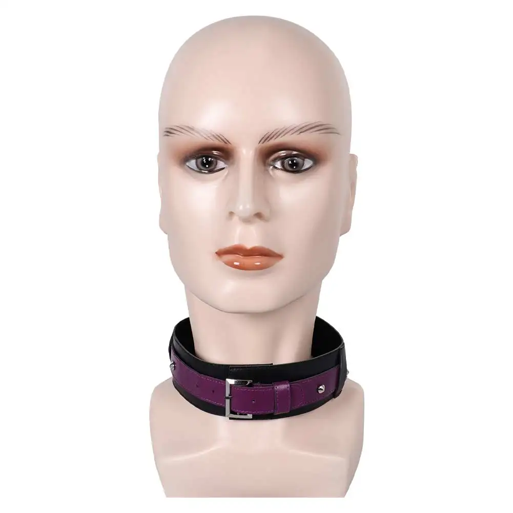 Joker Cospaly Necklace Collar Anime Isekai Cartoon Super Villain Costume Accessories Men Choker Halloween Canival Suit Props