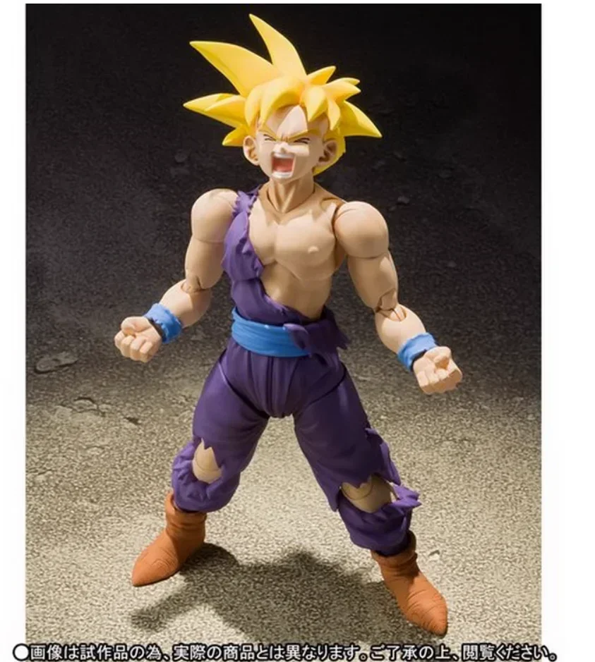 100% Original Shf Dragon Ball Son Gohan Sh figuarts Action Figure Pvc Model Toys Size 140mm yellow hair in stock