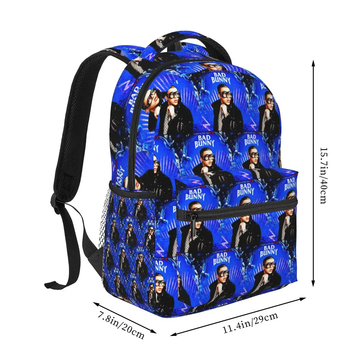 Rapper Bad Bunny Tour Backpack Hot Sale Daypack Large Capacity Children BookBag School Bag Shoulder Bags for Men Women