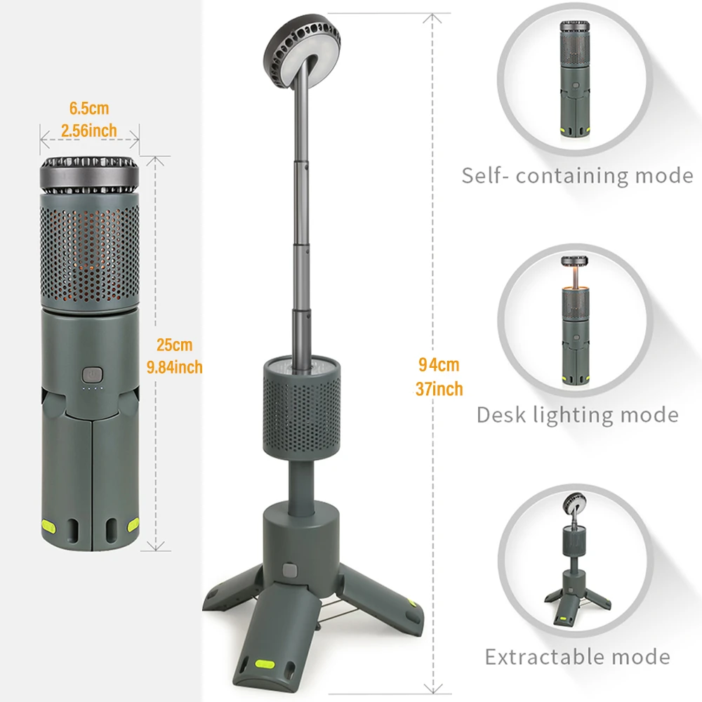 LED Outdoor Camping Lantern Flashlight Telescopic and Collapsible Brightness Lighting Magnetic Emergency Light for Power Cut