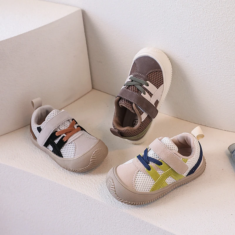 Children\'s Baby Sports Sandals Summer Mesh Boys Girls Little White Shoes Soft Non-slip Baby Sandals Kid Single Mesh Shoes