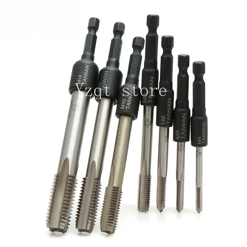 Machine Tap Sleeve Chuck Wrench 1/4 Hexagonal Shank Internal Teeth Wire Return Tapping Sleeve M4-M16 Tap Sleeve