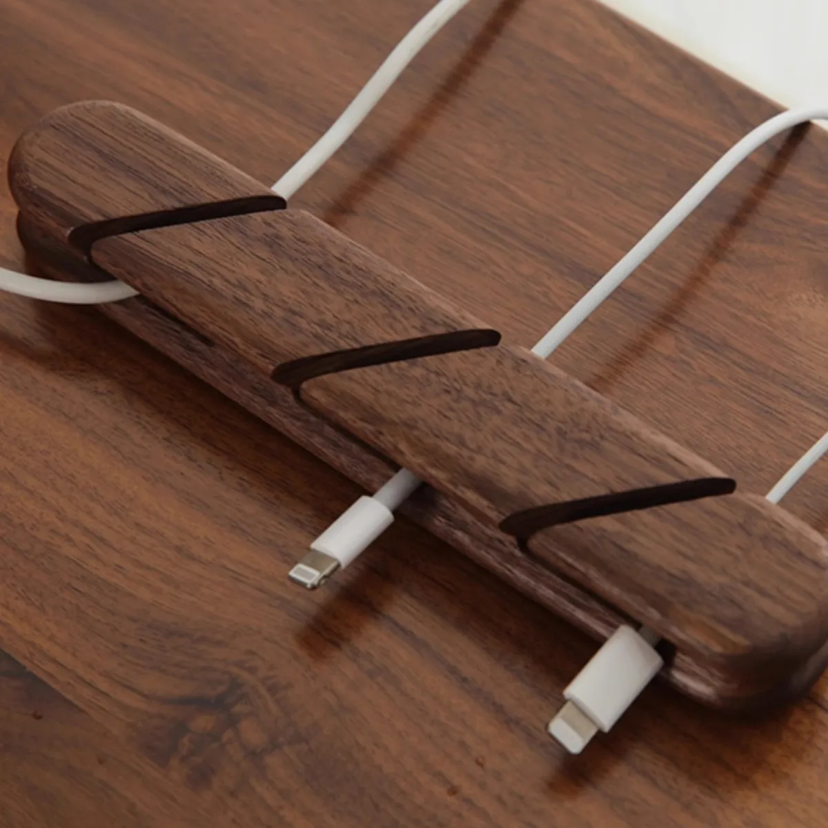 OneOdio Pro 30 Mchose V9 Pro Solid Wood Cable Organizer, Walnut/Beech/Cherry Cord Holder, No Drill Wall Mount