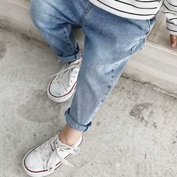 New Boys long Pants Jeans Loose-fit Casual Holes For Small And Boys' Cool Casual Pants 0-6 Year Old Children's Clothing