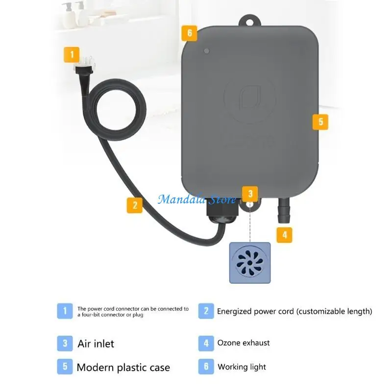 U2JC Keep Your Cold Plunges Ice Bath and Spas Water Cleaning with Ozones Generator Plug Daily Casual Use Bathroom Accessory