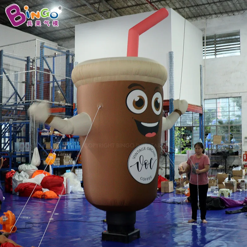 9.8Ft Inflatable Coffe Air Dancer Blow Up Store Decorations Inflatable Toys For Sale-Toys