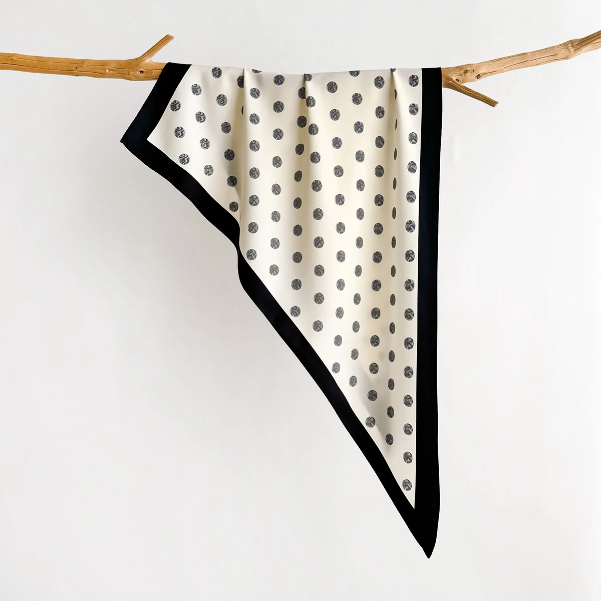 Soft Stain Square Scarf For Women Polka Pot Printed Scarves Bandanas Luxury Hijab Neckerchief Elegant Shawl Wraps