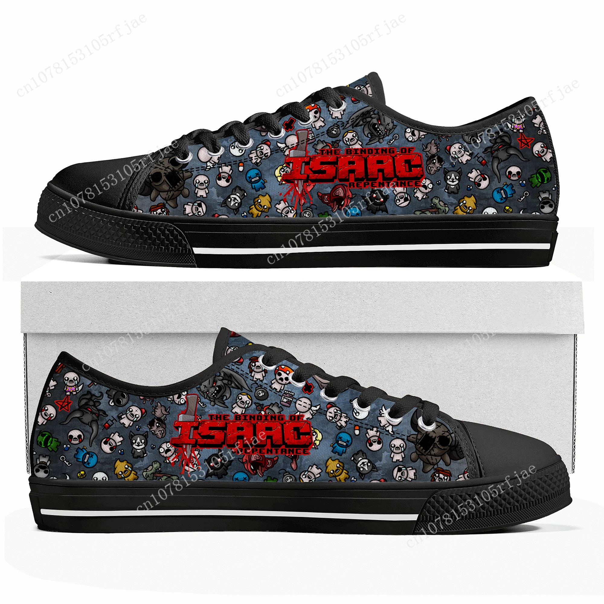 The Binding of Isaac Custom Low Top Sneakers Cartoon Game Womens Mens High Quality Shoes Casual Tailor Made Canvas Sneaker