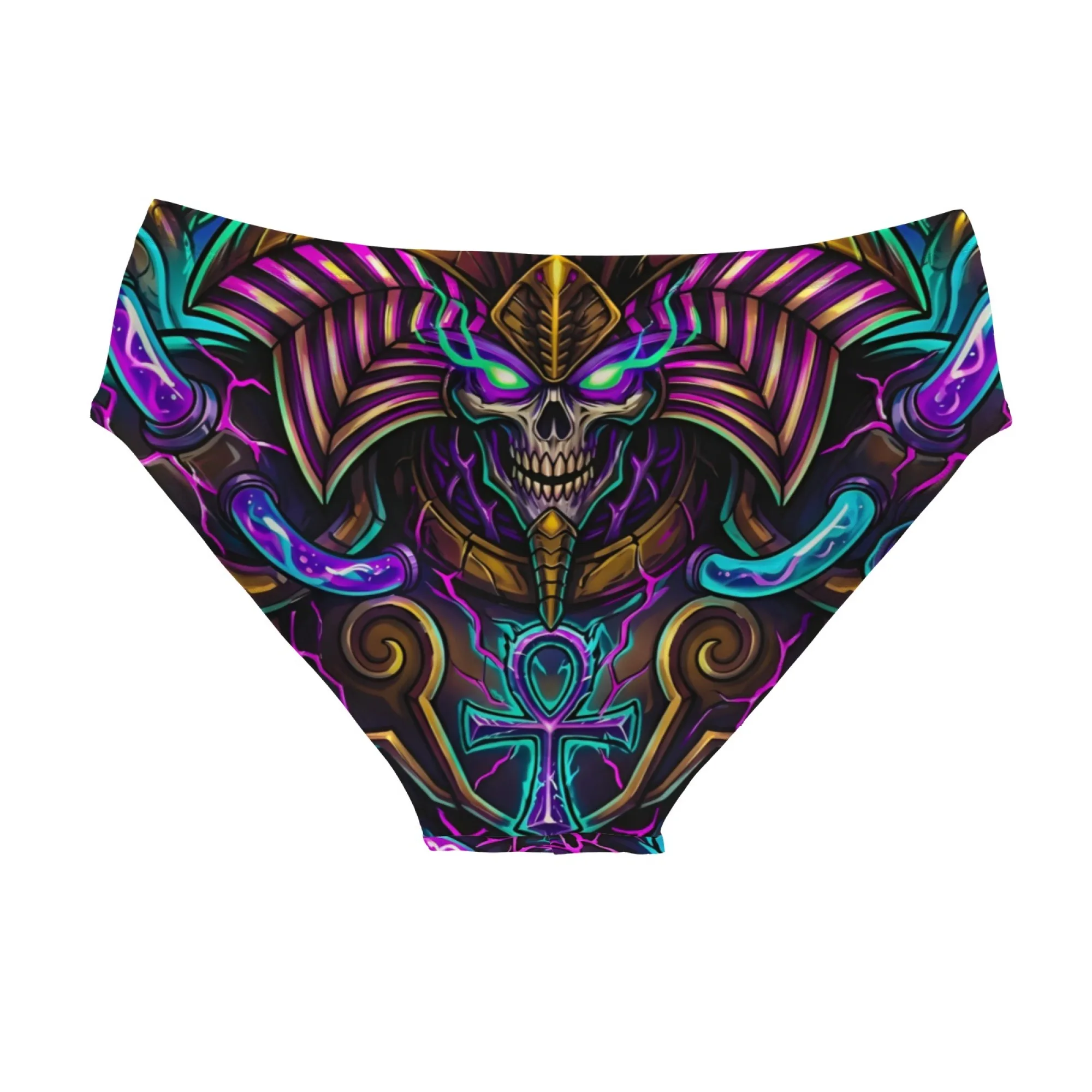 Pharaoh Skull Art Swim Trunks Lightweight Comfortable Quick-Drying Men's Triangle Swim Trunks Pool Beach Vacation Novel Swimwear