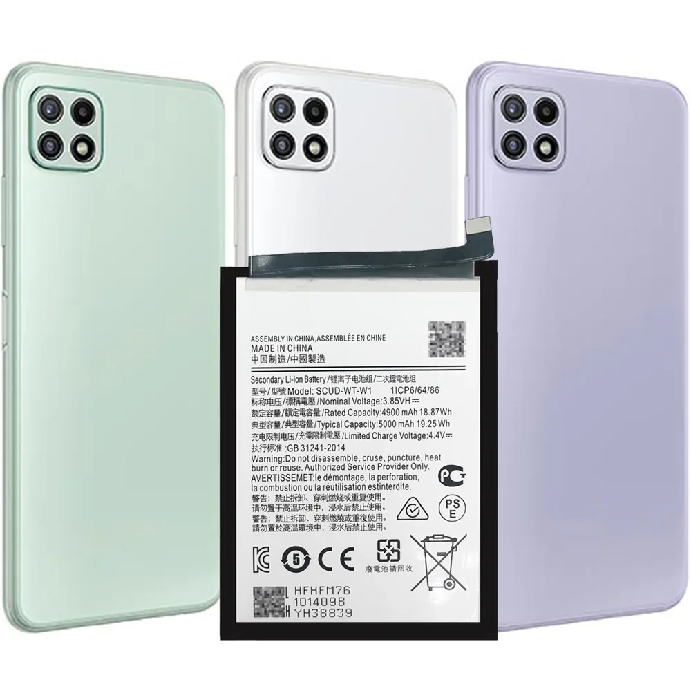 Batería de teléfono de alta capacidad para Samsung, SCUD-WT-W1, Galaxy A22, 5G, SM-A226, SCUD-WT-W1, herramientas gratuitas, 100%