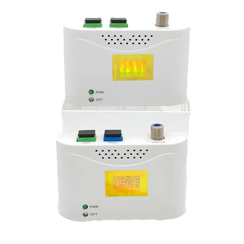 Premium FTTH CATV Mini Node with WDM & Triplexer - Compact Optical Receiver, RF Port, EU Power Supply Best Price Wholesale