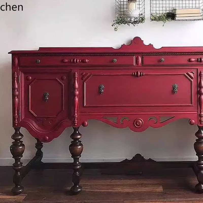 ZC الخشب الصلب الرجعية مدخل مدخل خزانة دخول قاعة المدخل خزانة الكلاسيكية منحوتة خزانة الزخرفية